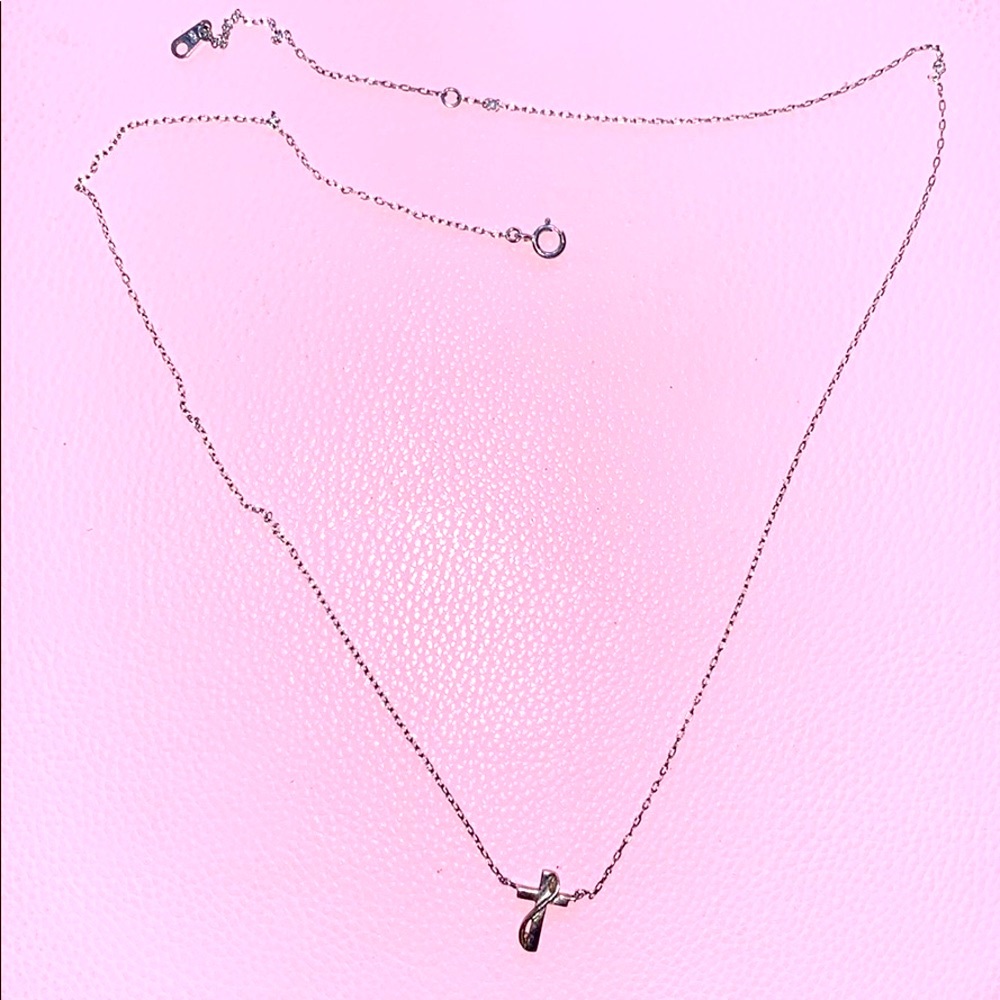Sterling Silver Adjustable Cross Necklace